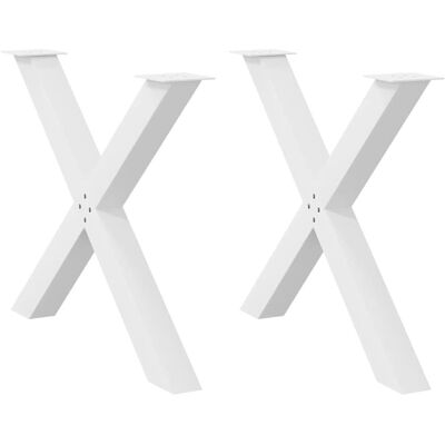 vidaXL Weiße X-förmige Esstischbeine - 90x(72-73)cm vidaXL Weiße X-förmige Esstischbeine - 90x(72-73)cm