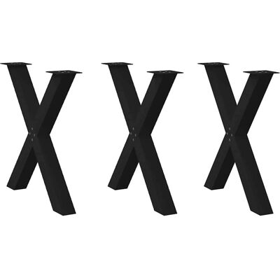 vidaXL Schwarze X-förmige Esstischbeine 70x(72-73)cm - Esstischbeine vidaXL Schwarze X-förmige Esstischbeine 70x(72-73)cm - Esstischbeine