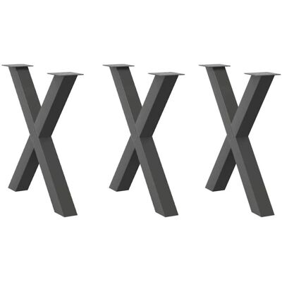 vidaXL X-förmige Esstischbeine - 3 st, Anthrazit, 70x(72-73) cm vidaXL X-förmige Esstischbeine - 3 st, Anthrazit, 70x(72-73) cm