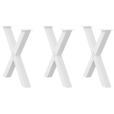 vidaXL Weiße X-förmige Esstischbeine - 3 st, 80x(72-73)cm vidaXL Weiße X-förmige Esstischbeine - 3 st, 80x(72-73)cm