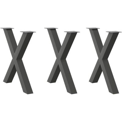 vidaXL Anthrazit X-Form Tischbeine - Esstischbeine vidaXL Anthrazit X-Form Tischbeine - Esstischbeine