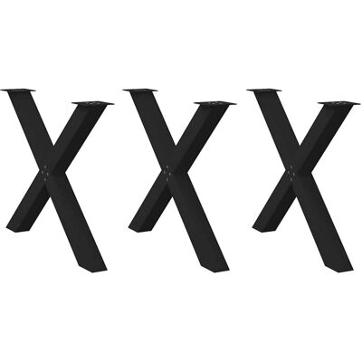 vidaXL Black X-Shaped Dining Table Legs - Dining Table Legs vidaXL Black X-Shaped Dining Table Legs - Dining Table Legs