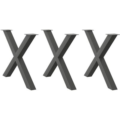 vidaXL Anthrazit X-förmige Esstischbeine - Esszimmer vidaXL Anthrazit X-förmige Esstischbeine - Esszimmer