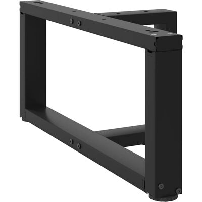 vidaXL Couchtischbeine T-Form Schwarz 60x25x(42-43)cm Stahl vidaXL Couchtischbeine T-Form Schwarz 60x25x(42-43)cm Stahl