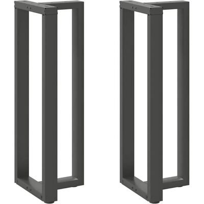 Pieds de table en acier anthracite - table - Publicité Pieds de table en acier anthracite - table - Publicité