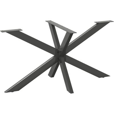 vidaXL Esstischbein in Spinnenform Anthrazit 150x78x(72-73) cm Stahl - Tischbeine vidaXL Esstischbein in Spinnenform Anthrazit 150x78x(72-73) cm Stahl - Tischbeine