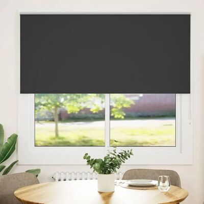 vidaXL Verdunkelungsrollo Schwarz - 160x130 cm, Polyester vidaXL Verdunkelungsrollo Schwarz - 160x130 cm, Polyester