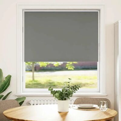 vidaXL Grauer Verdunkelungsrollo - Zuhause & Büro - 95x130cm vidaXL Grauer Verdunkelungsrollo - Zuhause & Büro - 95x130cm