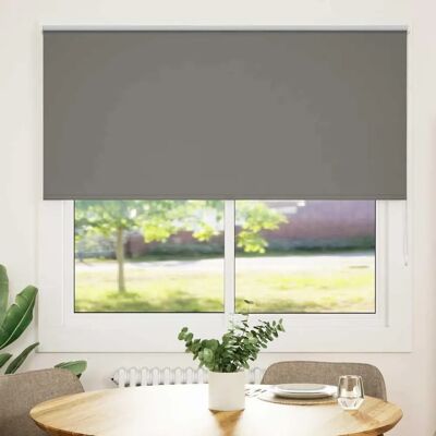 vidaXL Grey 155x150cm Polyester Roller Blind - Roller Blind vidaXL Grey 155x150cm Polyester Roller Blind - Roller Blind