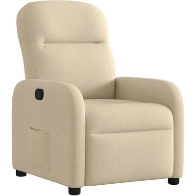 VidaXL Fauteuil Accent - Reposant Manuel, Tissu Crème - Accent Chair - Publicité VidaXL Fauteuil Accent - Reposant Manuel, Tissu Crème - Accent Chair - Publicité