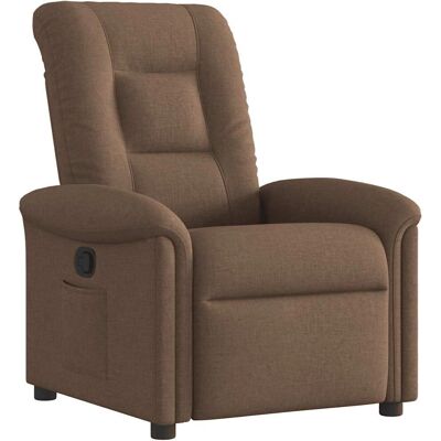 VidaXL Accentstoel - Bruine stof relaxfauteuil - Comfortabel & Verstelbaar VidaXL Accentstoel - Bruine stof relaxfauteuil - Comfortabel & Verstelbaar
