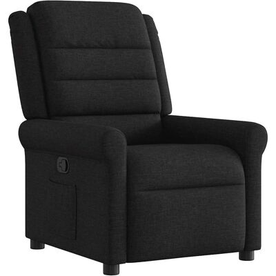 VidaXL Fauteuil d'accent - Reclinable manuel, Tissu noir - Fauteuil - Publicité VidaXL Fauteuil d'accent - Reclinable manuel, Tissu noir - Fauteuil - Publicité