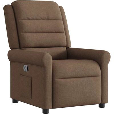 VidaXL Accentstoel - Bruine stoffen relaxstoel VidaXL Accentstoel - Bruine stoffen relaxstoel
