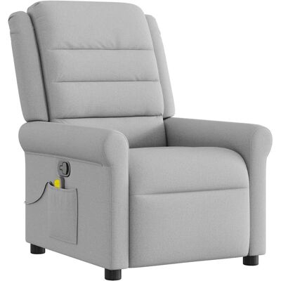 Chaise d'appoint VidaXL - Reclinable, tissu gris nuage - Publicité Chaise d'appoint VidaXL - Reclinable, tissu gris nuage - Publicité