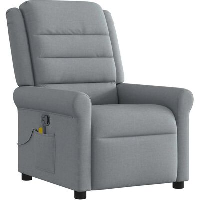 Chaise d'accent VidaXL - Gris - Fauteuil de massage inclinable - Publicité Chaise d'accent VidaXL - Gris - Fauteuil de massage inclinable - Publicité