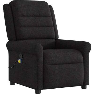 VidaXL Fauteuil d'appoint - Reclinable manuel - Massage - Noir - Publicité VidaXL Fauteuil d'appoint - Reclinable manuel - Massage - Noir - Publicité