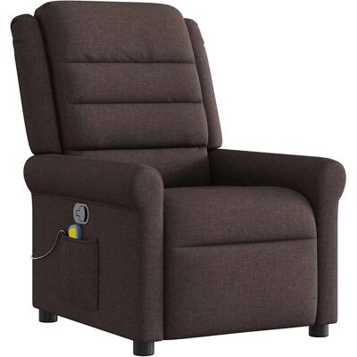 Vidaxl - Fauteuil de massage inclinable marron foncé Vidaxl - Fauteuil de massage inclinable marron foncé