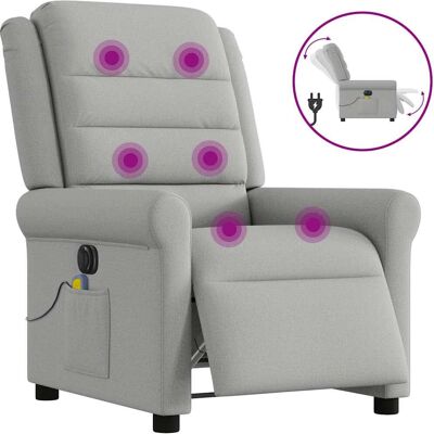 Chaise d'Accent VidaXL - Gris, Inclinaison 135°, Massage, Stable - Publicité Chaise d'Accent VidaXL - Gris, Inclinaison 135°, Massage, Stable - Publicité