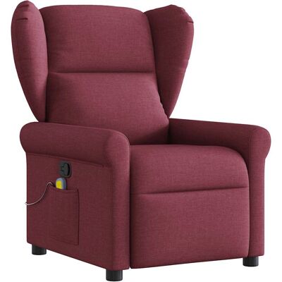 Chaise d'accent VidaXL - Vino Tinto - Reclinable, Massage, Tissu Durable - Publicité Chaise d'accent VidaXL - Vino Tinto - Reclinable, Massage, Tissu Durable - Publicité