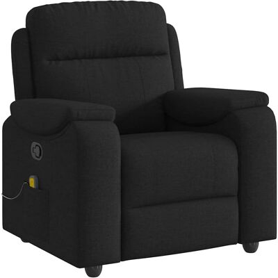 Chaise d'accent VidaXL - Reclinable et massage par vibration - Noir - Publicité Chaise d'accent VidaXL - Reclinable et massage par vibration - Noir - Publicité
