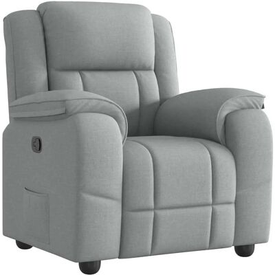 Fauteuil d'accent VidaXL - Reclinage manuel - Gris clair - Publicité Fauteuil d'accent VidaXL - Reclinage manuel - Gris clair - Publicité