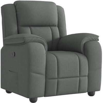 VidaXL Fauteuil Accent - Reclinable Manuel, Gris Foncé - Publicité VidaXL Fauteuil Accent - Reclinable Manuel, Gris Foncé - Publicité