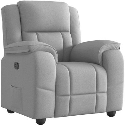 VidaXL Akzentstuhl - Manuelle Relaxsessel, Grau Wolke VidaXL Akzentstuhl - Manuelle Relaxsessel, Grau Wolke