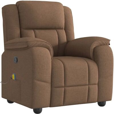 Chaise d'accent VidaXL - Tissu marron - 4015714 - Publicité Chaise d'accent VidaXL - Tissu marron - 4015714 - Publicité