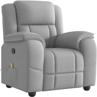 vidaXL Fauteuil de massage inclinable - Tissu gris nuage, Modèle 1570 - Publicité vidaXL Fauteuil de massage inclinable - Tissu gris nuage, Modèle 1570 - Publicité