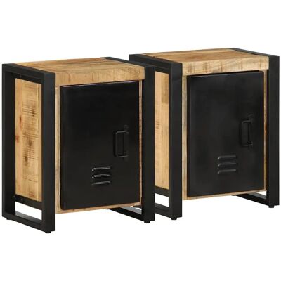 vidaXL 4013564 Nachttisch - Massives Mangoholz - 2 Stück vidaXL 4013564 Nachttisch - Massives Mangoholz - 2 Stück