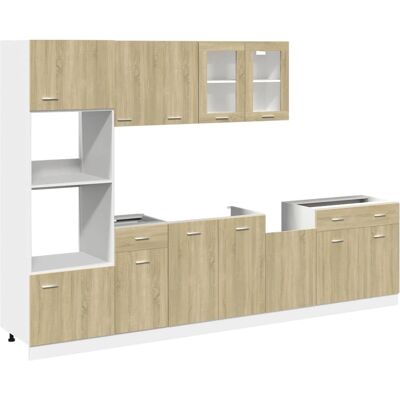 vidaXL Sonoma Eichen 7-tlg. Küchenschrank-Set - Aufbewahrung vidaXL Sonoma Eichen 7-tlg. Küchenschrank-Set - Aufbewahrung