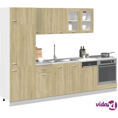 vidaXL Ensemble de Meubles de Cuisine 8 Pièces Chêne Sonoma - Armoires de Cuisine - Publicité vidaXL Ensemble de Meubles de Cuisine 8 Pièces Chêne Sonoma - Armoires de Cuisine - Publicité