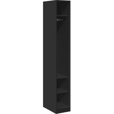vidaXL Musta Vaatekaappi 30x50x200 cm Partikkeli - Vaatekaappi vidaXL Musta Vaatekaappi 30x50x200 cm Partikkeli - Vaatekaappi