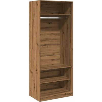 vidaXL Eg Skab - 80x50x200 cm - 3 Hylder - Opbevaringsskab vidaXL Eg Skab - 80x50x200 cm - 3 Hylder - Opbevaringsskab