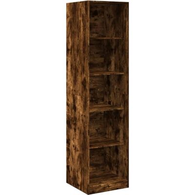 Armoire en chêne fumé vidaXL - 4 étagères, 50x50x200 cm - Publicité Armoire en chêne fumé vidaXL - 4 étagères, 50x50x200 cm - Publicité