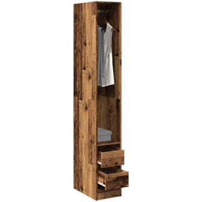 vidaXL Gammelt Træ Skab 30x50x200 cm med 2 Skuffer - Skab vidaXL Gammelt Træ Skab 30x50x200 cm med 2 Skuffer - Skab