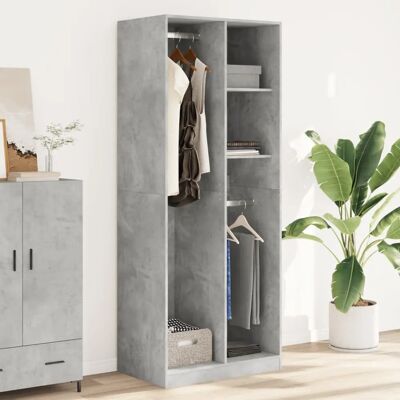vidaXL Skab Beton Grå 80x50x200 cm Ingegnørtræ - Skab vidaXL Skab Beton Grå 80x50x200 cm Ingegnørtræ - Skab