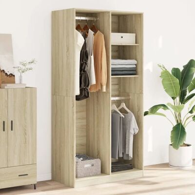 vidaXL eg, Sonoma eg garderobe, 100x50x200 cm, 2 hylder vidaXL eg, Sonoma eg garderobe, 100x50x200 cm, 2 hylder