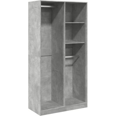 vidaXL Garderobe i betongrå 100x50x200 cm - Garderobe vidaXL Garderobe i betongrå 100x50x200 cm - Garderobe