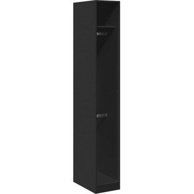 vidaXL Musta Vaatekaappi 30x50x200 cm Integroidut Puumateriaalit - Vaatekaappi vidaXL Musta Vaatekaappi 30x50x200 cm Integroidut Puumateriaalit - Vaatekaappi