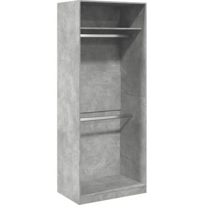 vidaXL Kledingkast Betongrijs 80x50x200 cm Gemaakt van engineeringhout - Kledingkast vidaXL Kledingkast Betongrijs 80x50x200 cm Gemaakt van engineeringhout - Kledingkast