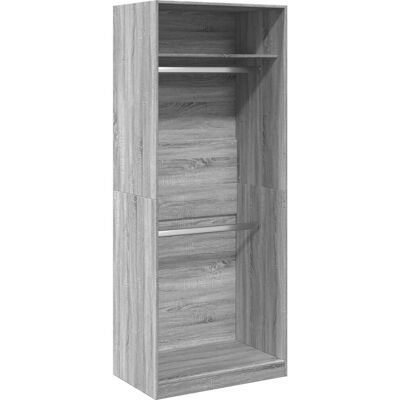 vidaXL Grå Sonoma Garderobe - 80x50x200 cm - Opbevaringsskab vidaXL Grå Sonoma Garderobe - 80x50x200 cm - Opbevaringsskab
