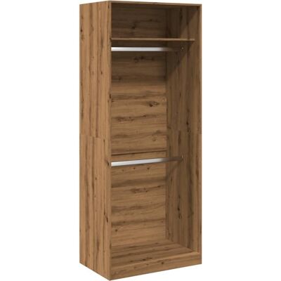 vidaXL Garderobe - Håndværks-eg 80x50x200 cm - Opbevaringsmøbel vidaXL Garderobe - Håndværks-eg 80x50x200 cm - Opbevaringsmøbel
