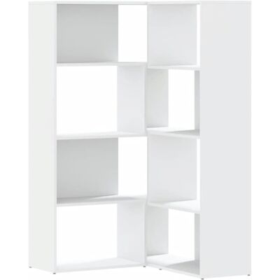 vidaXL Eckregal 4-stufig Weiß - Bücherregal vidaXL Eckregal 4-stufig Weiß - Bücherregal