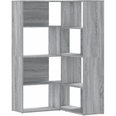 vidaXL Étagère d'angle 4 niveaux gris Sonoma - Bibliothèque - Publicité vidaXL Étagère d'angle 4 niveaux gris Sonoma - Bibliothèque - Publicité