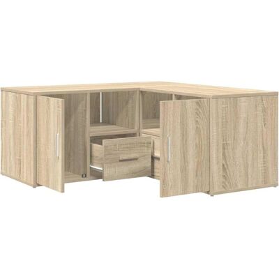 vidaXL Estantería de esquina roble Sonoma - Mueble de esquina vidaXL Estantería de esquina roble Sonoma - Mueble de esquina