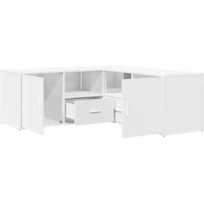 vidaXL Hoekkast Wit 200x40x45 cm Spaanplaat - Hoekkast - Wit vidaXL Hoekkast Wit 200x40x45 cm Spaanplaat - Hoekkast - Wit