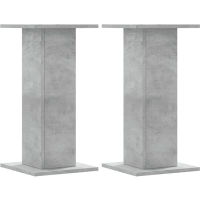 vidaXL Grijs beton 2x Plantenstandaarden 30x30x60 cm - Plantenstandaarden vidaXL Grijs beton 2x Plantenstandaarden 30x30x60 cm - Plantenstandaarden