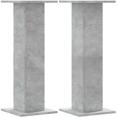 vidaXL Plantenstandaard Set - 2 stuks Beton grijs 30x30x80 cm - Tuindecoratie vidaXL Plantenstandaard Set - 2 stuks Beton grijs 30x30x80 cm - Tuindecoratie