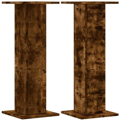 Support pour plantes vidaXL Chêne Fumé 30x30x80 cm - Porte-pot - Publicité Support pour plantes vidaXL Chêne Fumé 30x30x80 cm - Porte-pot - Publicité